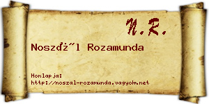 Noszál Rozamunda névjegykártya